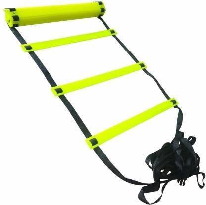 EXTREME FIT Agility Ladder, Speed Training Exercise Ladders for Football Boxing Sports Speed Agility Training with Carry Bag - 4 Meter 10 Rugs Speed Ladder (Yellow) Polypropylene Speed Hurdles