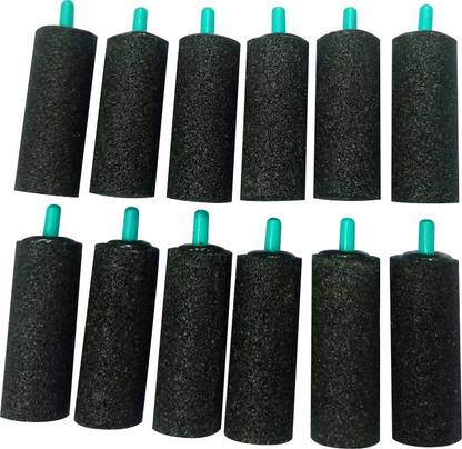 Grand Air Stone Cylinder LXD: Bubble Diffuser for Aquarium increase Oxygen healthy environment for your Fish (12 Stones). Aquarium Air Stone