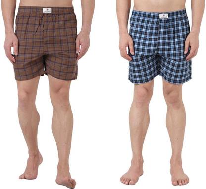 Checkered Men Multicolor Cargo Shorts