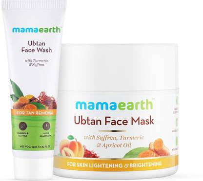 Mamaearth Ubtan Skin Brightening Combo Ubtan Face Wash (25 ml) + Ubtan Face Mask (100 g)