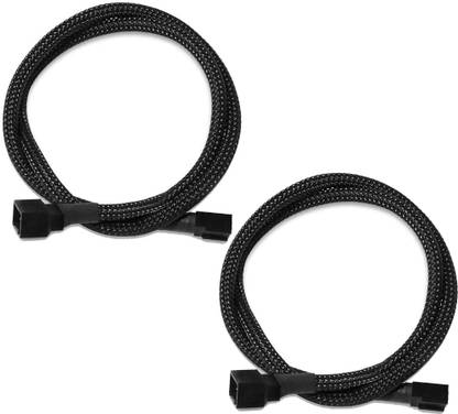 GoFree Power Sharing Cable 0.25 m 4 Pin PWM Fan Extension Cable - Compatible With 4 Pin and 3 Pin Fans ( 25cm/2-Pack)