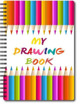 Nourish A4 Size RULED Pages Colourful Graphic Diary A4 Notebook Ruled 75 Pages