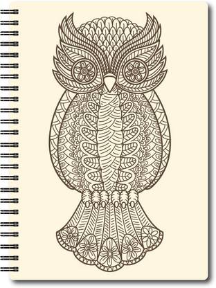 Nourish A4 Size Plain Pages Colourful Graphic Diary A4 Notebook Unruled 75 Pages