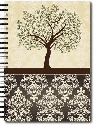 Nourish A4 Size RULED Pages Colourful Graphic Diary A4 Notebook Ruled 75 Pages
