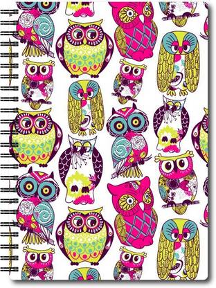Nourish A4 Size RULED Pages Colourful Graphic Diary A4 Notebook Ruled 75 Pages
