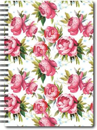 Nourish A4 Size RULED Pages Colourful Graphic Diary A4 Notebook Ruled 75 Pages