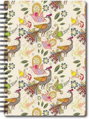 Nourish A4 Size RULED Pages Colourful Graphic Diary A4 Notebook Ruled 75 Pages