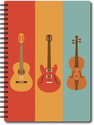 Nourish A4 Size RULED Pages Colourful Graphic Diary A4 Notebook Ruled 75 Pages