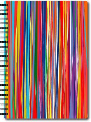 Nourish A4 Size Plain Pages Colourful Graphic Diary A4 Notebook Unruled 75 Pages