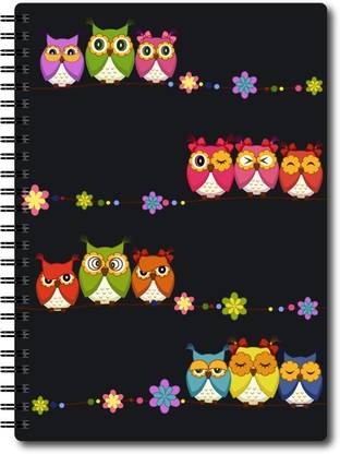 Nourish A4 Size Plain Pages Colourful Graphic Diary A4 Notebook Unruled 75 Pages