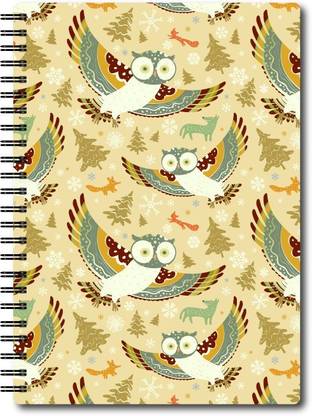 Nourish A4 Size Plain Pages Colourful Graphic Diary A4 Notebook Unruled 75 Pages