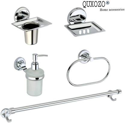 QUXOZO Stainless Steel, Aluminium Bathroom Set