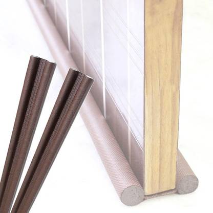 R R B RETAIL Door Bottom Sealing Strip Guard for Home Twin Under Door Gap SealerPack of 2 Durable Floor Mounted Door Sealing Strip Guard Door Mounted Door Stopper