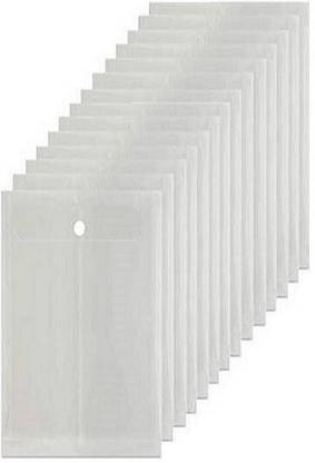 KRISHVIA plastic A4 Sze Plastic Document File Bag (Set Of 5, Transparent)i