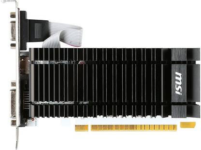 MSI GEFORCE GRTFORCE GRAPHICS CARD DDR3 2 GB NVIDIA Chipset 64 bit 1600 MHz Graphics Card
