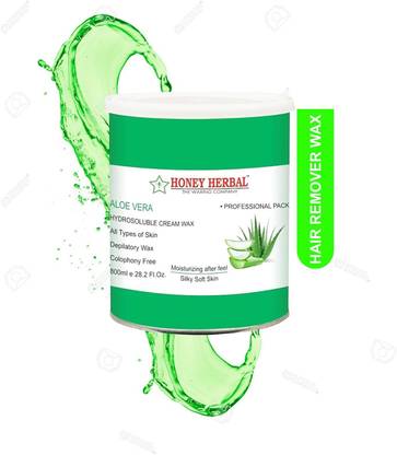 HONEY HERBAL Hydrsoluble Alovera Cream wax for smooth and painless waxing(800GM) Cream