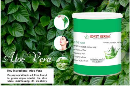 Wax Pro Hydrosoluble Alovera Cream wax for smooth and painless waxing(800 GM) Cream