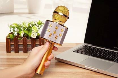 Y2H Enterprises WS-858 Wireless Singing Mike Multi-Function Bluetooth Karaoke Mic with Microphone Speaker for All Smart Phones Multi Colour For All Smart Phones iOS/Android Microphone