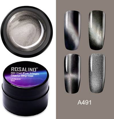 ROSALIND 5D Cat Eyes Gel polish Vernis Semi Permanent Varnish Hybrid Magnetic Soak Off LED UV Gel Nail Polish For Nail Art RL-5ML-A491