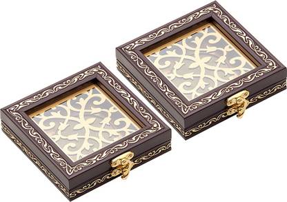 Gift Box Bazaar Printed Decorative Silver Coin 100 gm Gift Box Printed Party Box