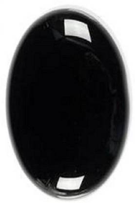 Takshila Gems Natural Black Agate Stone 7.25 Ratti / 6.52 Carat Black Hakik Stone Agate स्टोन