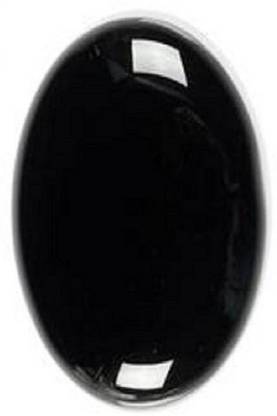 Takshila Gems Natural Black Agate Stone Lab Certified 10 Ratti / 9 Carat Black Hakik Stone Black Aqeeq Stone Agate Stone