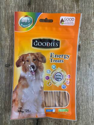 goodies Goodies Dog Energy Treats, Made of Vegetable Protein, 98% Digestible, Healthy Snack & Training Treat, Best for Dog with Meat Allergy, Liver 125gm (2 X 125g) Dog Treat