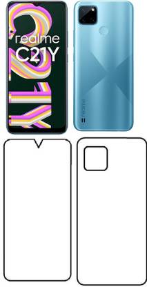 DOWRVIN Front and Back Tempered Glass for REALME C21Y