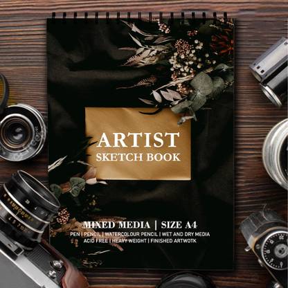 BPDESIGNSOLUTION Alisa Pattern Sketch Book for Arts and Drawing 100 Pages 140 GSM Size A4 Sketch Pad (50 Sheets) Sketch Pad