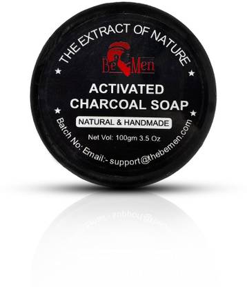 BEMEN Activated Charcoal Soap for Deep Cleaning with Olive Oil, Activated Charcoal Powder, and Glycerine | Charm and Fresh Fragrance