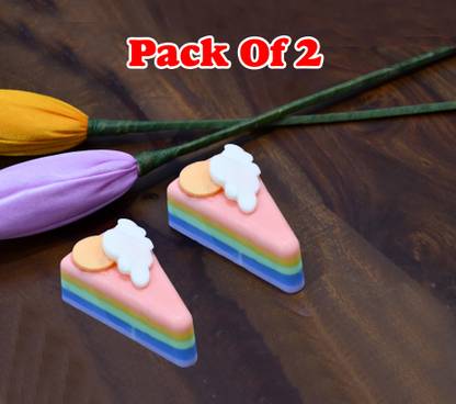 The Little Lookers Dessert Rainbow Pastry Soap| Handmade / Handcrafted & Hand cut| Kids/ Baby friendly Organic Soap for All skin with cloud and sun details (100 gms approx.)(Pastry Soap, Pack Of 2)