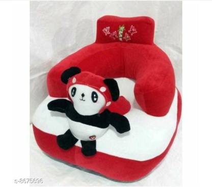 JASIL Sofa for Kids Soft Plush Cushion Baby Sofa Seat Or Rocking Chair for Kids -panda red  - 35 cm