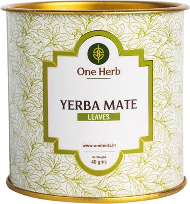 one herb Yerba Mate Tea 40g, Superherb for Energy, Supports Weight Loss, Boosts Mental Focus, Herbal Tea, Caffeine Free Herbal Tea Tin