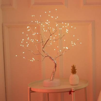 Rapidora decorative led shimmer tree decoration tree diwali decoration tree light -battery + Adapter power modes LED Garland Pack of 1