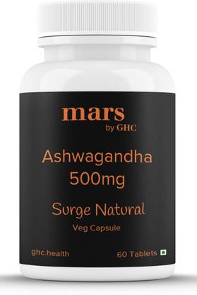 mars by GHC Ashwagandha Capsules 500mg – Immunity Booster | Reduce Stress and anxiety | Increase Sexual Performance Wellness for Men & Women
