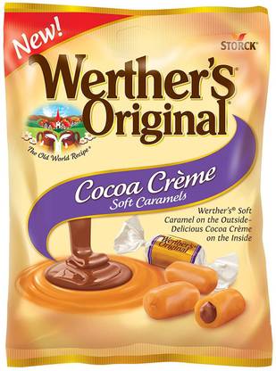 storck Werther's Original Cocoa Creme Soft Caramels Candies (Imported), 128g Cocoa Cream Soft caramels Toffee