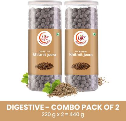 Life Khitmit Jeera(220g), Digestive Candy Pack of 2 Candy Cumin, Pomegranate, Jeera, (Combo Pack 440g) cumin, Khitmit Jeera Candy