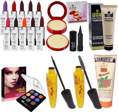 ads Combo - Makeup Essential For Professional Makeup, Do It Yourself at Home, Pack of 17, (GC1445)