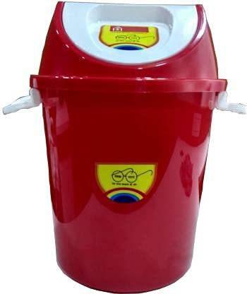 AVAIKSA New 360 Degree Rotate Swing Dustbin Wet & Dry for Home, Office, Factory ( 25L - Red ) Plastic Dustbin