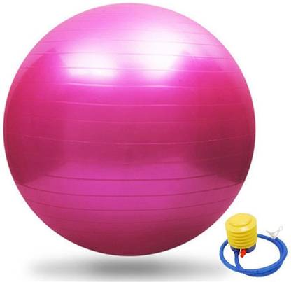 Fitguru EXERCISE BALL 55 CM PINK WITH FOOT PUMP Gym Ball
