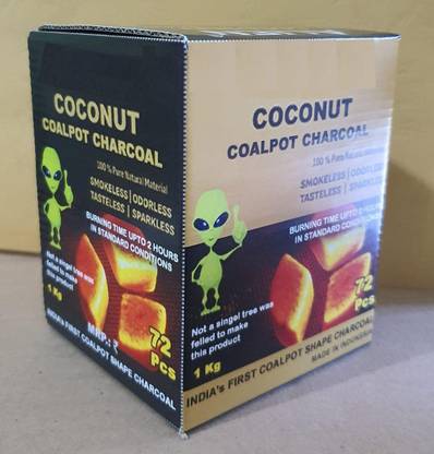 WEARKNOTS Coconut Charcoal Coal (25mm Circle/Disc) for Shisha Hookah Kaloud & BBQ Pieces Kloud Lotus Hookah Charcoals