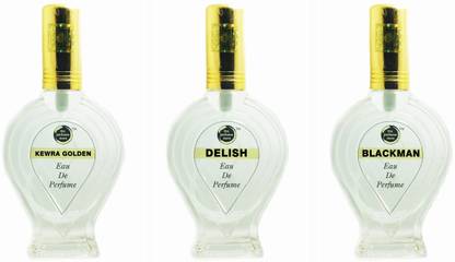 The perfume Store KEWRA GOLDEN DELISH BLACKMAN Regular Pack of 3 Eau de Parfum  -  180 ml