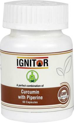 IGNITOR Curcumin (95%) Extract with Piperine(5%) Capsules