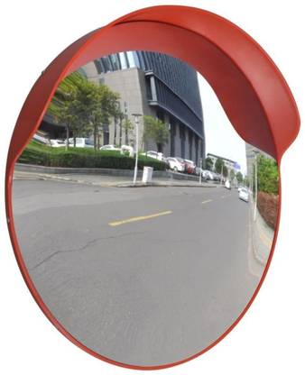 DARIT 45cm Convex Mirror Polycarbonate Road Security Traffic Mirror With adjustable Bracket (18 inches) Rearview Radar Mirror
