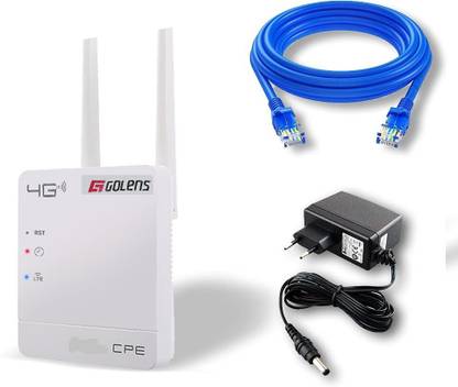 GOLENS 4G LTE SIM Router CPE WiFi Router, 4G Mobile Hotspot LAN Port Dual Antenna 4G Home Gateway with 4G/3G/2G Sim Card Suppor 4G Router 2.4 GHz, 5 GHz 150 Mbps Wifi Speed Dual Band Internal Antenna Ethernet (Cable Broadband), Access Point Mode, MiFi (Sim Based), Both (Ethernet and ADSL)