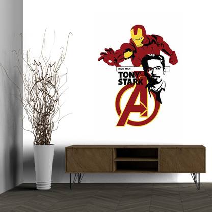 BRITISH TERMINAL 60.96 cm Marvel Avengers Self Adhesive Decorative Wall Sticker || (60cm X 90cm) cut5360-3 Self Adhesive Sticker