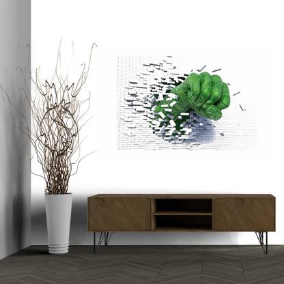 BRITISH TERMINAL 60.96 cm Super Movie Star Avengers Superhero The Hulk Design Self Adhesive Decorative Wall Sticker5347-2 Self Adhesive Sticker