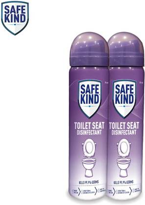 Safekind Toilet Seat Disinfectant Spray for Instant Disinfection 75ml x Pack of 2 Spray Toilet Cleaner
