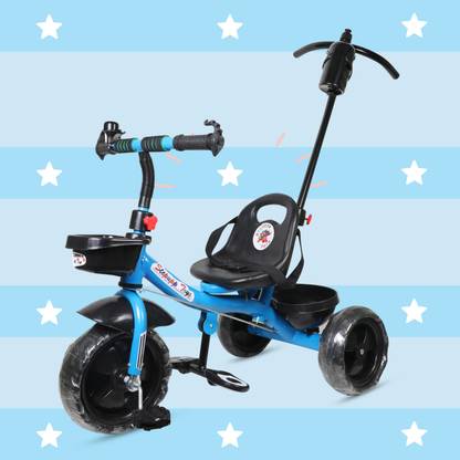 Stepupp Grow STP G LIGHT BLUE HANDLE FRONT AND BACK BASKET FOR INFANTS-04 Tricycle