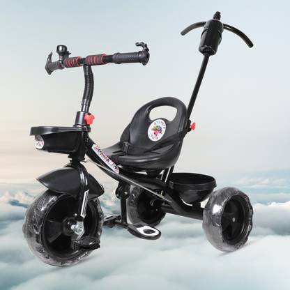 Stepupp STP G BLACK HANDLE FRONT AND BACK BASKET FOR TODDLERS-05 Tricycle